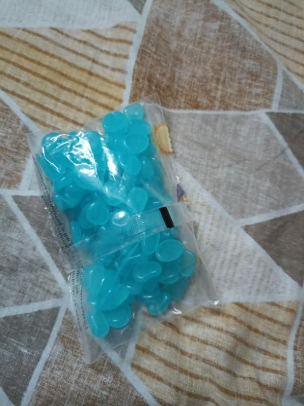 100pcs Artificial Mixed Color Glow Stones Fluorescent Rocks For Home Decor